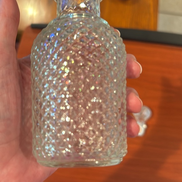 Vintage Avon Diamond Pattern Glass Bottle with Stopper - Picture 7 of 10